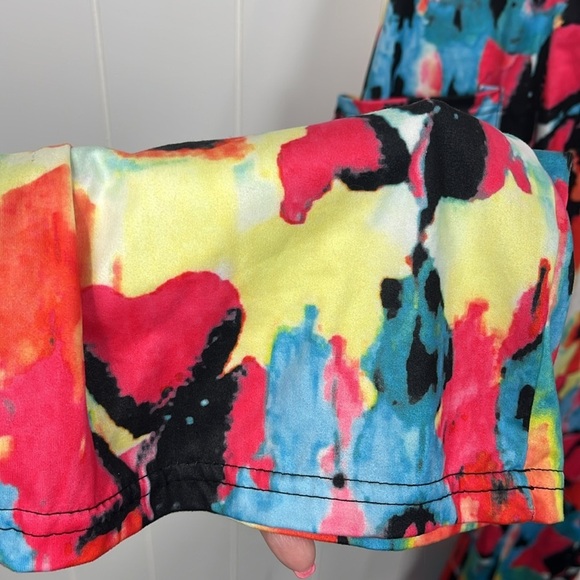 Racerback Womens Jumpsuit Red Blue Slip Straps  Bucket Pockets Fun  No Size Tag - Picture 7 of 13